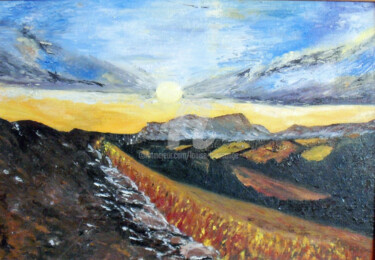 Pintura titulada "rayons-de-soleil.jpg" por Louise Bressange, Obra de arte original, Oleo
