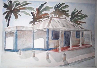 Peinture intitulée "gare routière de St…" par Louise, Œuvre d'art originale