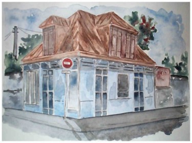 Peinture intitulée "La vieille case du…" par Louise, Œuvre d'art originale, Huile