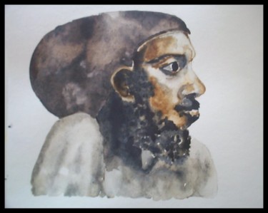 Peinture intitulée "rasta au bonnet" par Louise, Œuvre d'art originale