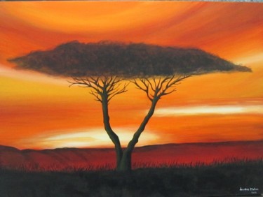 Картина под названием "Árbol africano" - Lourdes Molins Marin, Подлинное произведение искусства