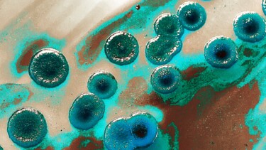 Фотография под названием "Turquoisity" - Lovely Microbe, Подлинное произведение искусства, Цифровая фотография