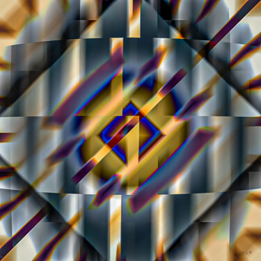 Digital Arts titled "Psychedelic grid" by Lecointre Patrick Artiste - Photographe, Original Artwork, Digital Painting