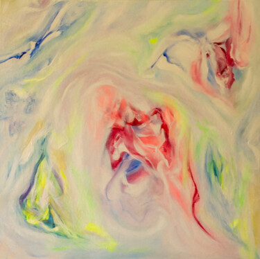 Painting titled "The wind Blowing Th…" by Lu Meng, Original Artwork, Acrylic Mounted on Wood Stretcher frame