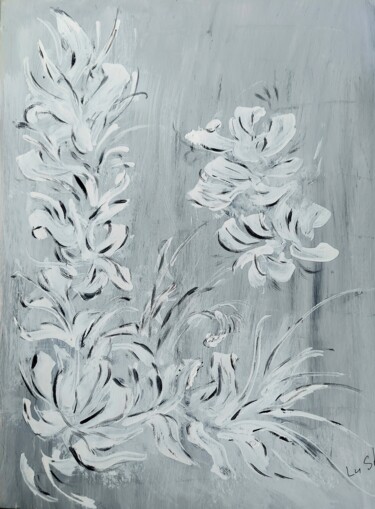 Ζωγραφική με τίτλο "Winter Beauty" από Lu Sho, Αυθεντικά έργα τέχνης, Ακρυλικό