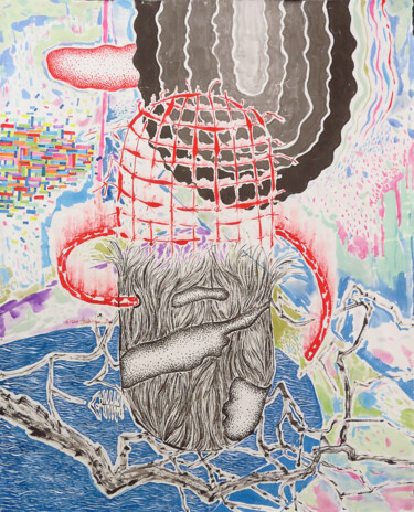 Malerei mit dem Titel "创伤3" von Lu Shou Hui, Original-Kunstwerk, Pigmente
