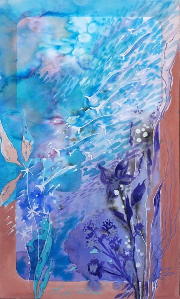 Ζωγραφική με τίτλο "Summer scents #2" από Luba Holland, Αυθεντικά έργα τέχνης, Μελάνι