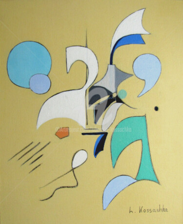 Pintura titulada "2.Rencontre" por Lubomila Kossachka, Obra de arte original, Oleo Montado en Bastidor de camilla de madera