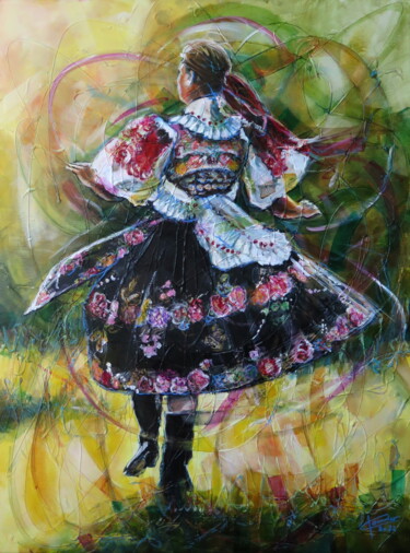 Картина под названием "Morning song" - Ľubomír Korenko, Подлинное произведение искусства, Акрил Установлен на Деревянная рам…