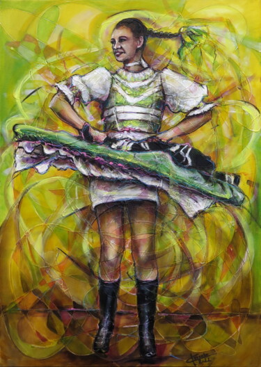 Pintura titulada "Spring song II." por Ľubomír Korenko, Obra de arte original, Acrílico Montado en Bastidor de camilla de ma…