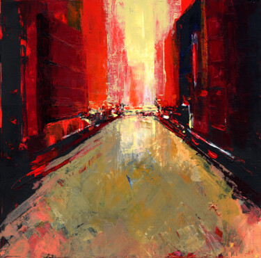 Painting titled "Route de l'Eldorado…" by Luc Andrieux, Original Artwork, Acrylic