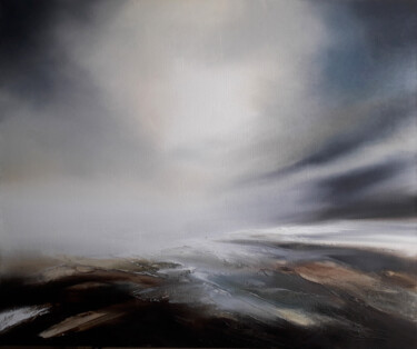 Картина под названием "Horizon 10 (46x55cm)" - Luc Andrieux, Подлинное произведение искусства, Масло Установлен на Деревянна…