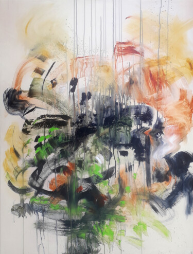 Картина под названием "SAISON 10 (116 X 89…" - Luc Andrieux, Подлинное произведение искусства, Акрил Установлен на Деревянна…
