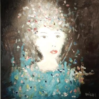 Картина под названием "Ode à la vie" - Luc Bailly, Подлинное произведение искусства, Масло