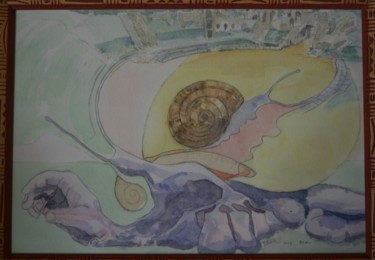 Peinture intitulée "theme-2012-le-comba…" par Luc Huber, Œuvre d'art originale, Aquarelle