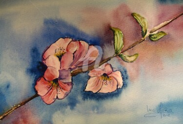 绘画 标题为“Les premières fleur…” 由Luc Mora, 原创艺术品, 水彩