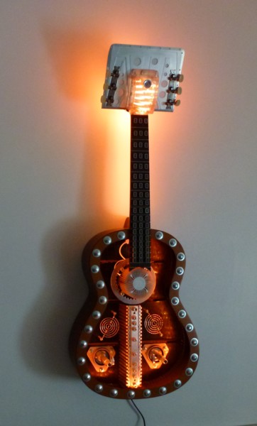 Design titled "guitare" by Luc Obukow, Original Artwork, Wood