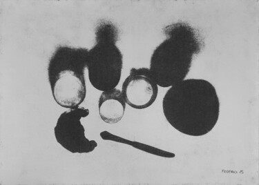 Druckgrafik mit dem Titel "Atomic Still Life W…" von Luca Federici, Original-Kunstwerk, Öl