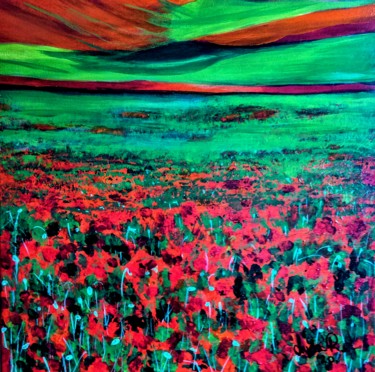 Pintura titulada "Red and green" por Luca Radmanic, Obra de arte original, Acrílico