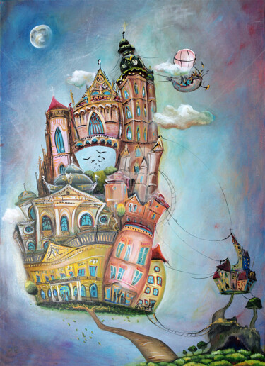 Pintura titulada "Up there is lot of…" por Luccho, Obra de arte original, Acrílico