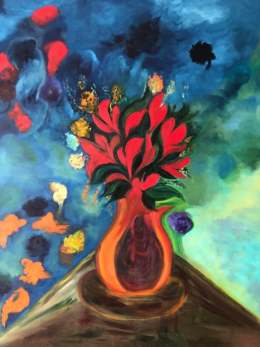 绘画 标题为“Evasion Florale” 由Lucette Senn, 原创艺术品, 油
