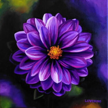 Peinture intitulée "Hypnotic purple" par Lucia Verdejo, Œuvre d'art originale, Huile