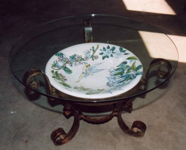Design intitolato "tavolino in bronzo…" da Lucia Mazzoni, Opera d'arte originale, Mobili