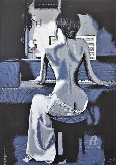 Pintura titulada "VIBRATIONS" por Lucia Buzzi, Obra de arte original, Acrílico Montado en Bastidor de camilla de madera