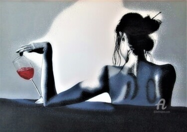 Pintura titulada "SOLEIL LEVANT" por Lucia Buzzi, Obra de arte original, Acrílico Montado en Bastidor de camilla de madera
