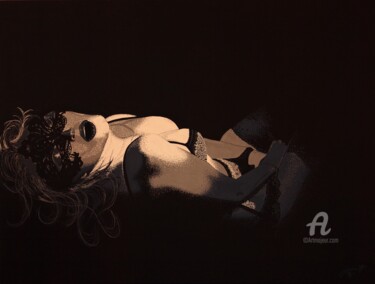 Pintura titulada "DESIR MASQUE" por Lucia Buzzi, Obra de arte original, Acrílico Montado en Bastidor de camilla de madera