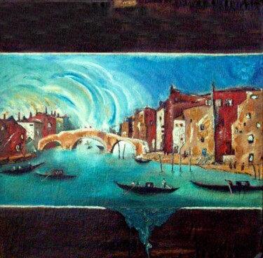 Pittura intitolato "venezia" da Lucian Olteanu, Opera d'arte originale