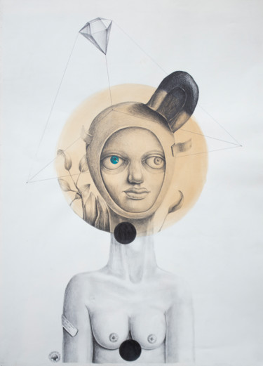 Disegno intitolato ""Generation androgy…" da Lucian Szekely-Rafan, Opera d'arte originale, Matita