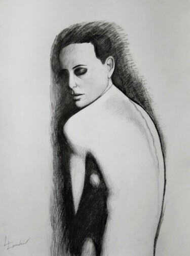 Rysunek zatytułowany „Light of woman” autorstwa Luciano Lombardi, Oryginalna praca, Ołówek