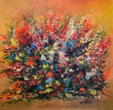 Pintura intitulada "Emotion flowers" por Luciano Stuttgard, Obras de arte originais, Acrílico