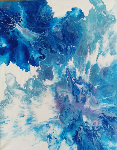 Peinture intitulée "Myosotis" par Lucie Brunoni, Œuvre d'art originale, Acrylique