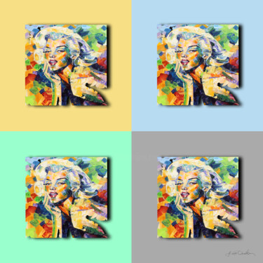 Цифровое искусство под названием "Marilyn - 9003" - Lucie Gonella, Подлинное произведение искусства, 2D Цифровая Работа