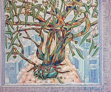 제목이 "EUCALYPTUS ARC EN C…"인 미술작품 Lucie Goubert (Liu-Gôé)로, 원작, 아크릴 나무 들것 프레임에 장착됨