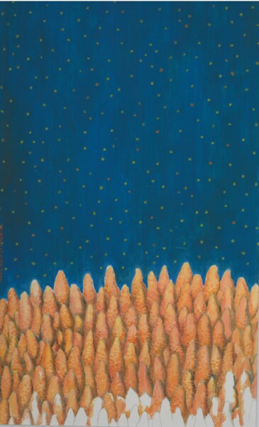 Malerei mit dem Titel "Reproduction corall…" von Lucien Fabre, Original-Kunstwerk, Acryl Auf Karton montiert