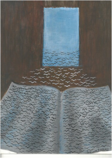 Peinture intitulée "Des écrits peuvent…" par Lucien Fabre, Œuvre d'art originale, Acrylique Monté sur Carton