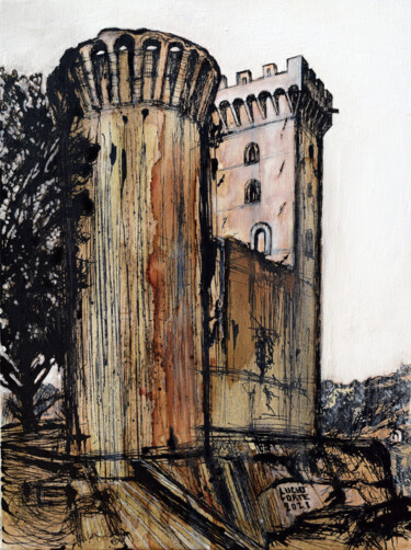 Pintura titulada "Castelnuovo Magra" por Lucio Forte, Obra de arte original, Tinta