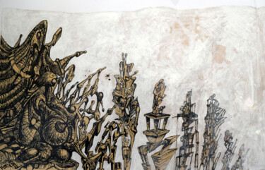 Tekening getiteld "Untitled 22" door Lucio Forte, Origineel Kunstwerk, Inkt