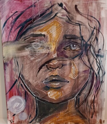 Painting titled "BETTY" by Ludivine Couet, Original Artwork, Acrylic