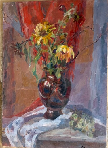 Painting titled "Начало осени" by Ludmila Cerednicenko, Original Artwork, Oil