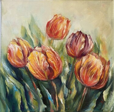 "Tulips Radiance" başlıklı Tablo Ludmila Gorbunova tarafından, Orijinal sanat, Petrol