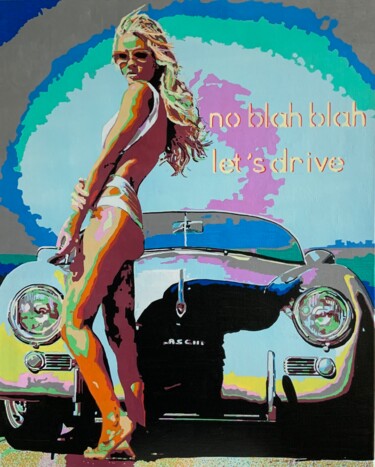 「No blah blah」というタイトルの絵画 Ludo Knaepkensによって, オリジナルのアートワーク, アクリル