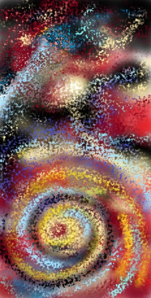 Digitale Kunst mit dem Titel "fireworks" von Ludo Sevcik, Original-Kunstwerk, Digitale Malerei