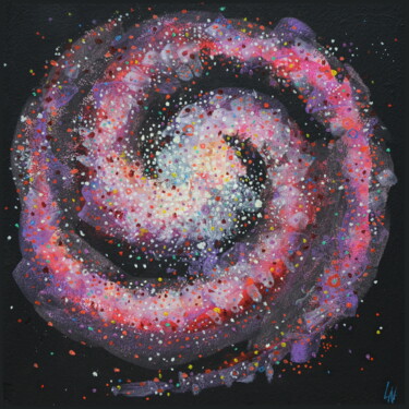 Ζωγραφική με τίτλο "Galaxie" από Ludovic Lan, Αυθεντικά έργα τέχνης, Ακρυλικό