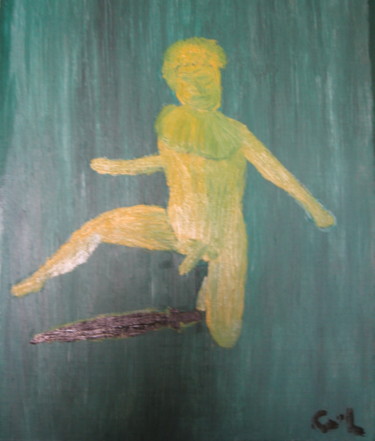 Картина под названием "le gladiateur" - Ludovic Grumel, Подлинное произведение искусства, Пигменты