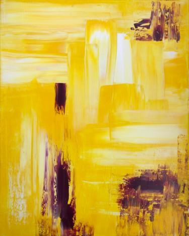 Pittura intitolato "Yellow #artistsuppo…" da Ludwika Pilat, Opera d'arte originale, Acrilico Montato su Telaio per barella i…