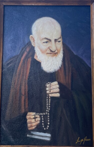 Peinture intitulée "Padre Pio" par Luigi Antonio Greco, Œuvre d'art originale, Huile